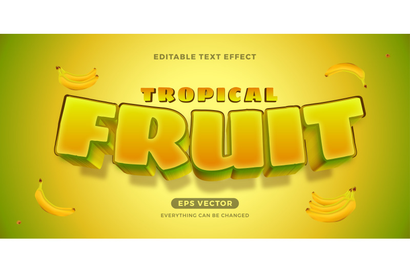 editable-text-effect-sweet-banana-style-in-yellow-and-green-color-for