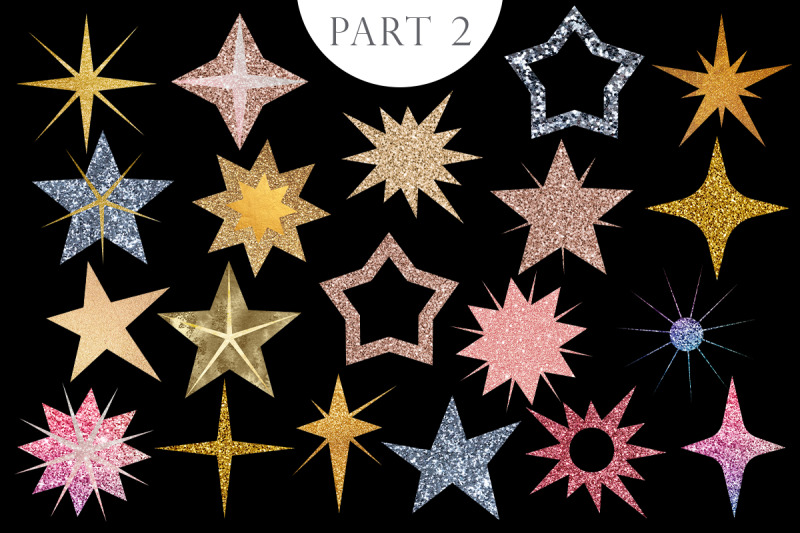 star-glitter-collection-png-clipart