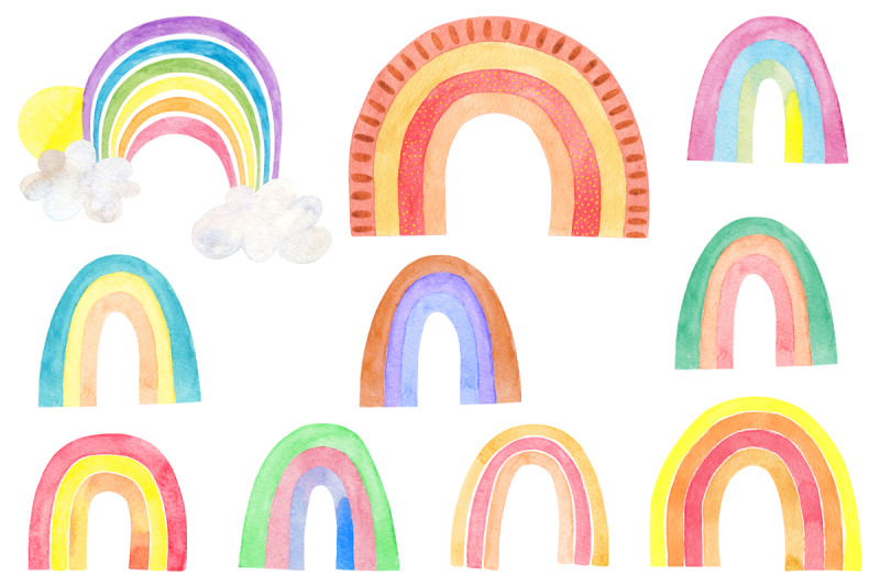 simple-watercolor-rainbow-clipart