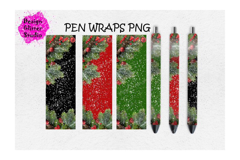 6-christmas-pen-wraps-santa-tree-pen-decals-winter-pen-wrap-epoxy-pen