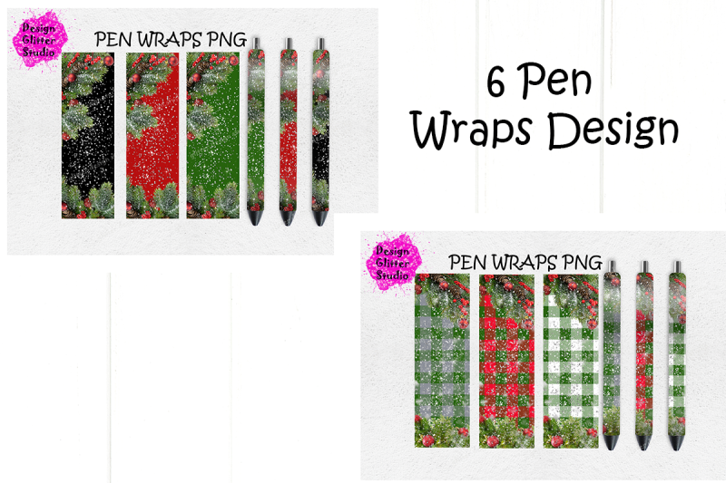 6-christmas-pen-wraps-santa-tree-pen-decals-winter-pen-wrap-epoxy-pen