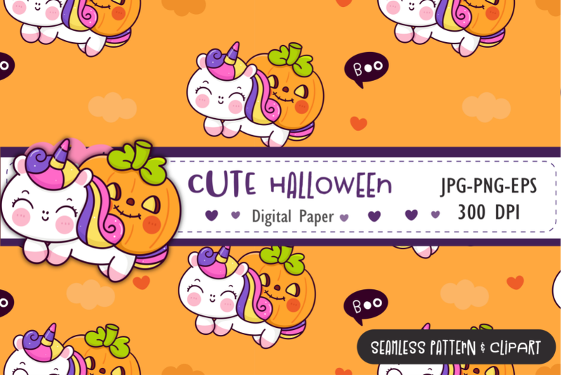 halloween-unicorn-seamless-digital-paper-halloween-cilpart