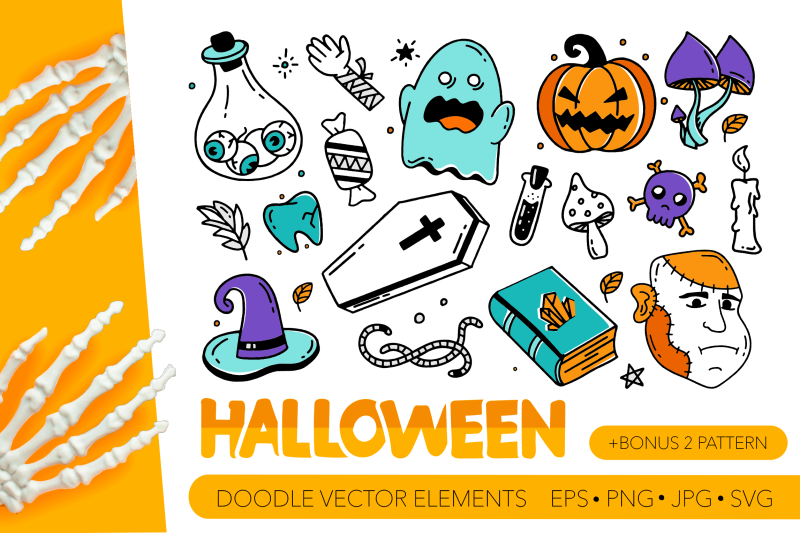 halloween-doodle-vector-elements