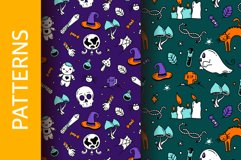 halloween-doodle-vector-elements