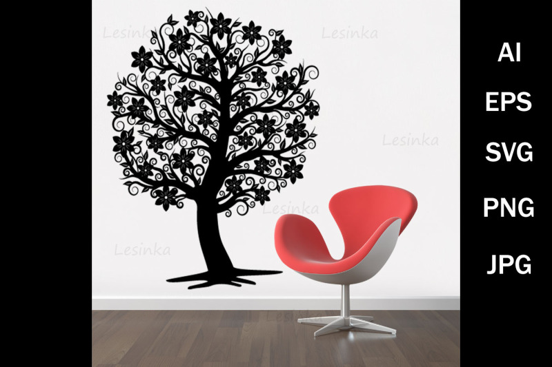 family-tree-papercut-cutting-file-svg-monogram