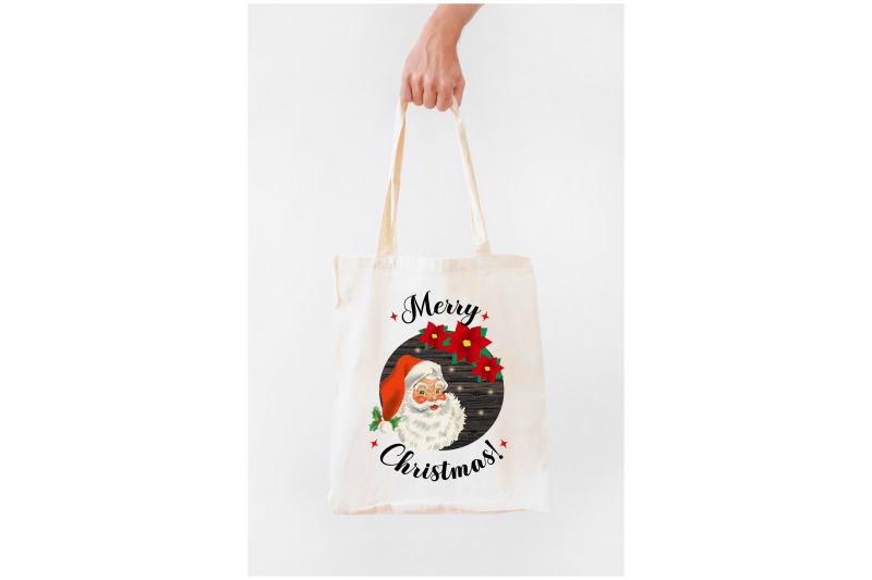 merry-christmas-round-sign-png-vintage-santa-sublimation