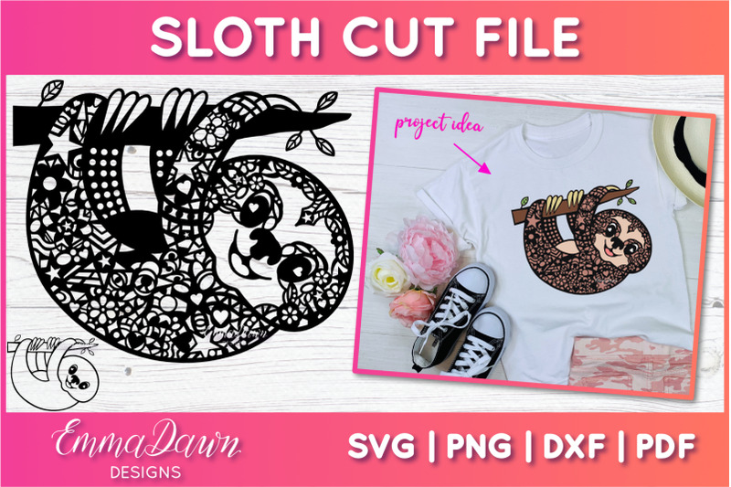 sloth-svg-bundle-zentangle-cut-file-bundle