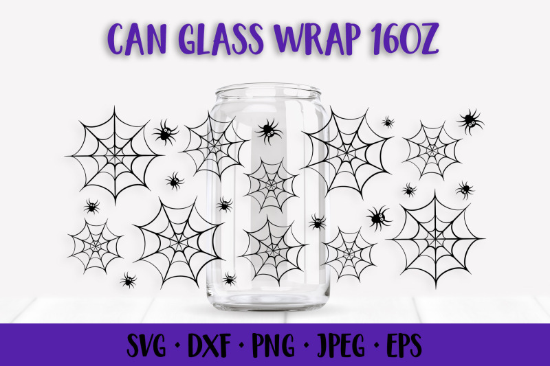 halloween-can-glass-wrap-svg-spider-web-glass-can