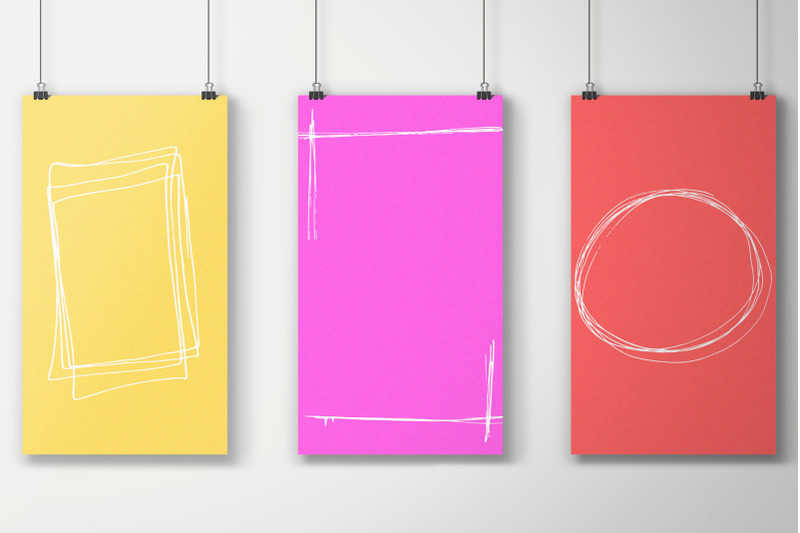 bright-color-posters-drawing-frames