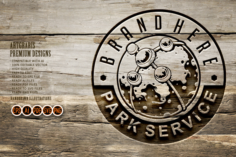 silhouette-park-service-vintage-logo-label-svg