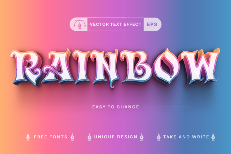 set-10-rainbow-editable-text-effects-font-styles