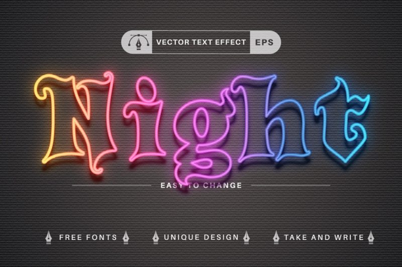 set-10-rainbow-editable-text-effects-font-styles