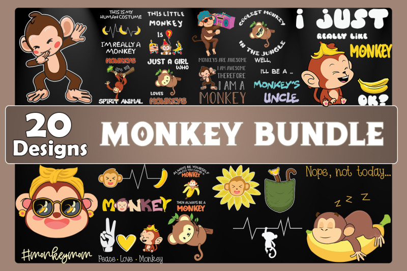 monkey-bundle-svg-20-designs