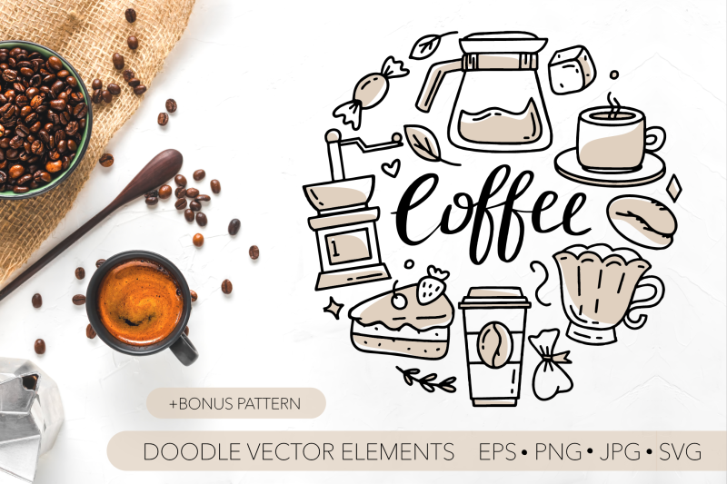 clipart-coffee-doodle-set