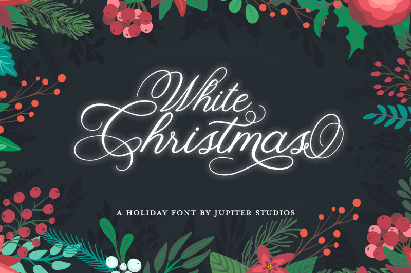 white-christmas-font-holiday-font-xmas-font-swirly-font