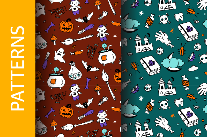 halloween-doodle-vector-elements