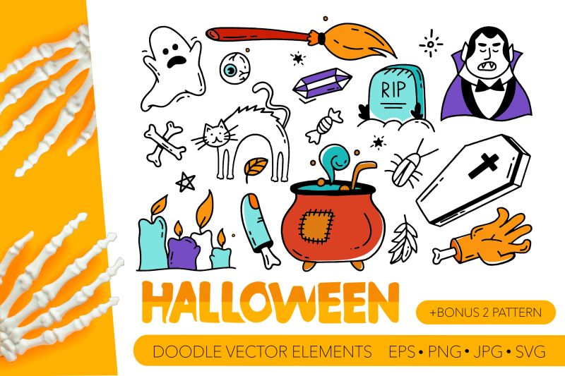 halloween-doodle-vector-elements