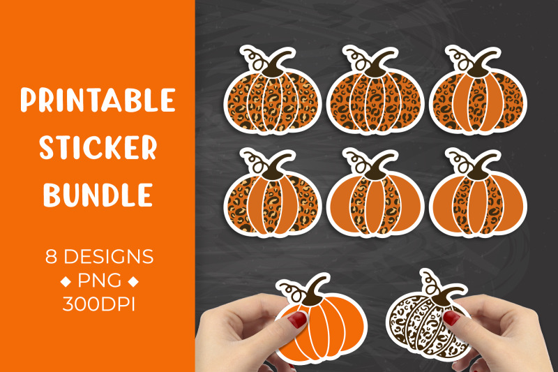 pumpkin-leopard-sticker-bundle-autumn-stickers-printable