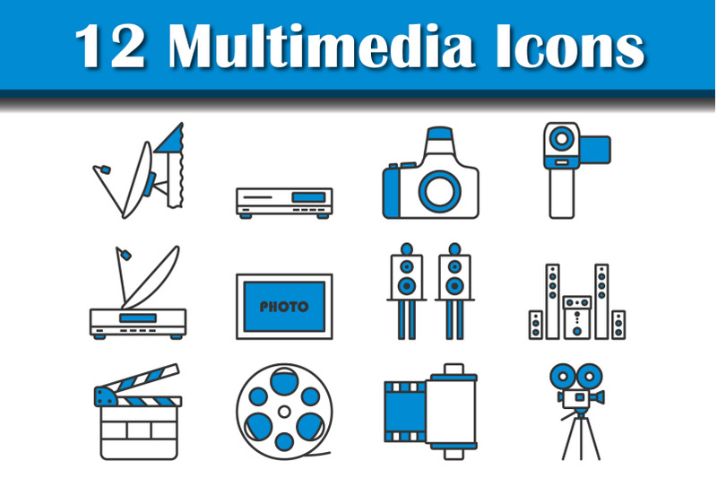multimedia-icon-set