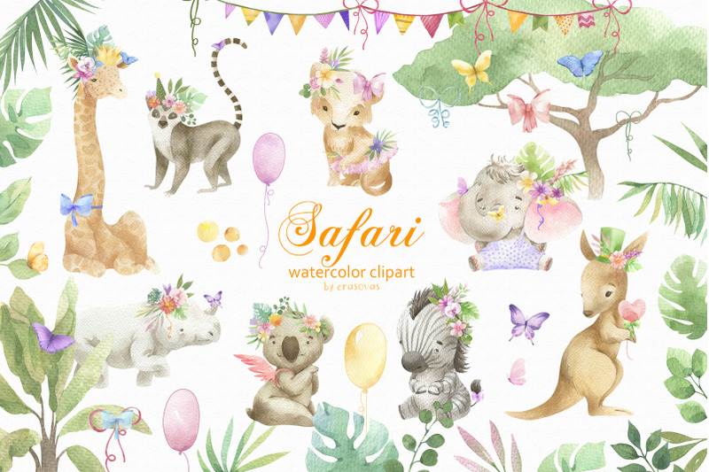 safari-watercolor-set