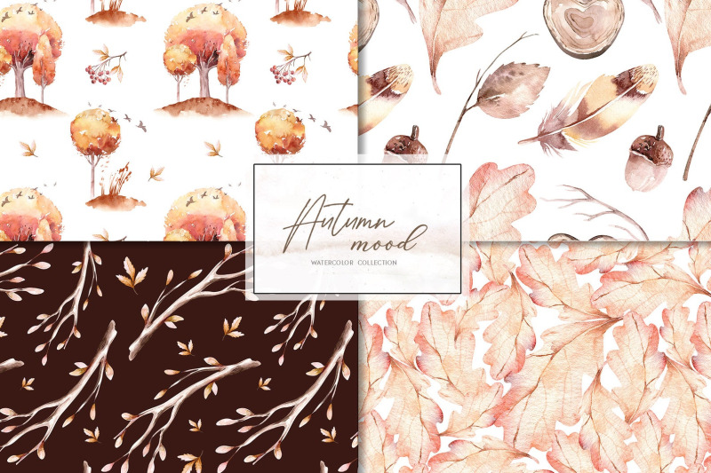 hello-autumn-digital-paper-pack-fall-background-seamless-pattern