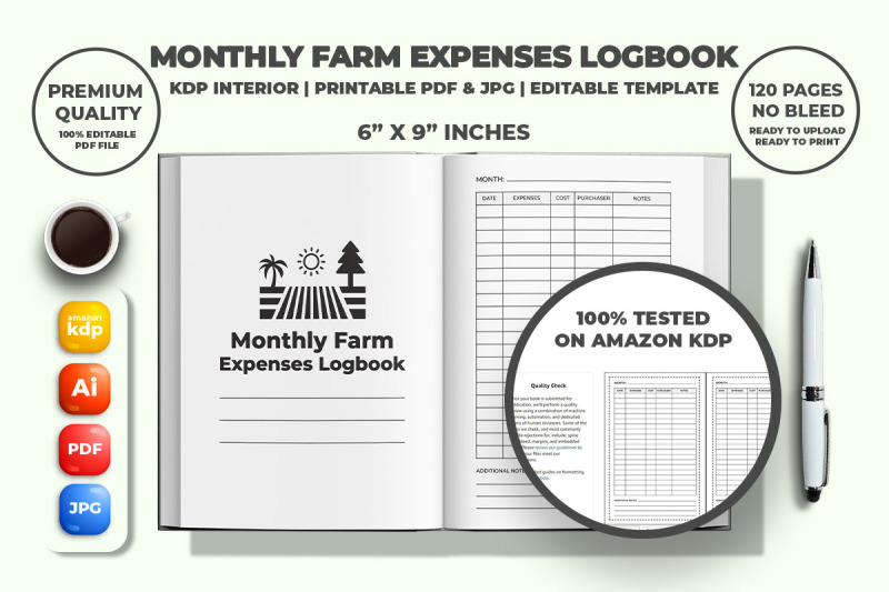 monthly-farm-expenses-logbook-kdp-interior