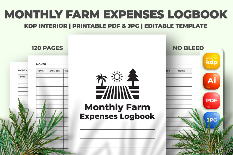 monthly-farm-expenses-logbook-kdp-interior