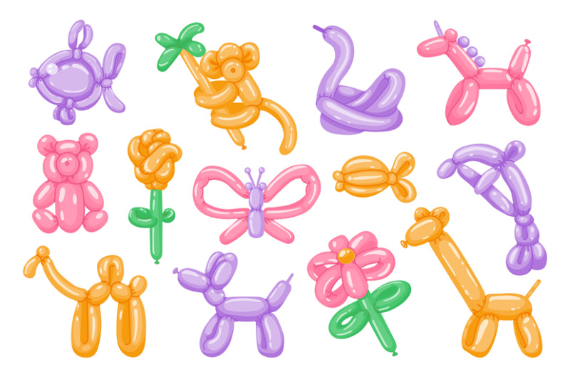 cartoon-balloon-toys-wild-animals-and-pets-round-colorful-symbols-cu