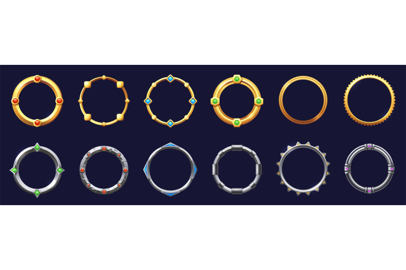 game-round-interface-frames-cartoon-ui-circle-game-asset-items-empty