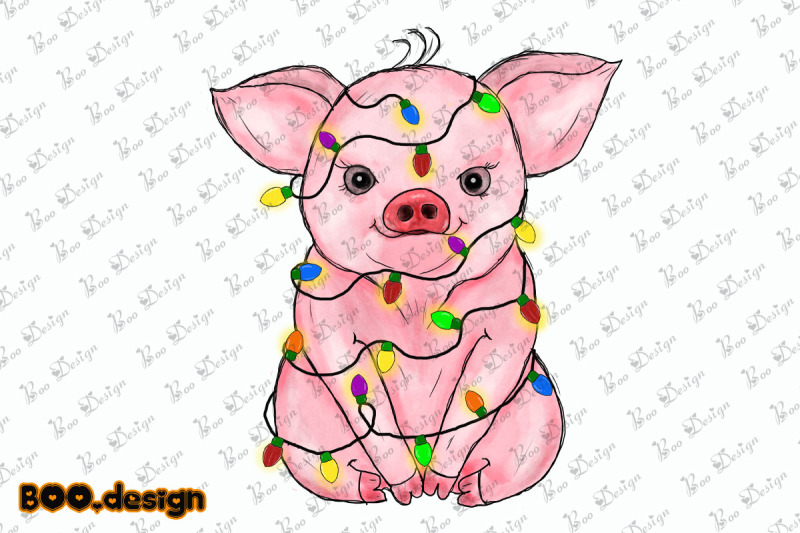hand-drawn-christmas-pig-graphics