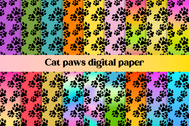 cat-paws-digital-paper-animal-digital-paper