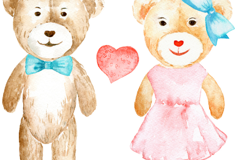 watercolor-clipart-teddy-bear-love