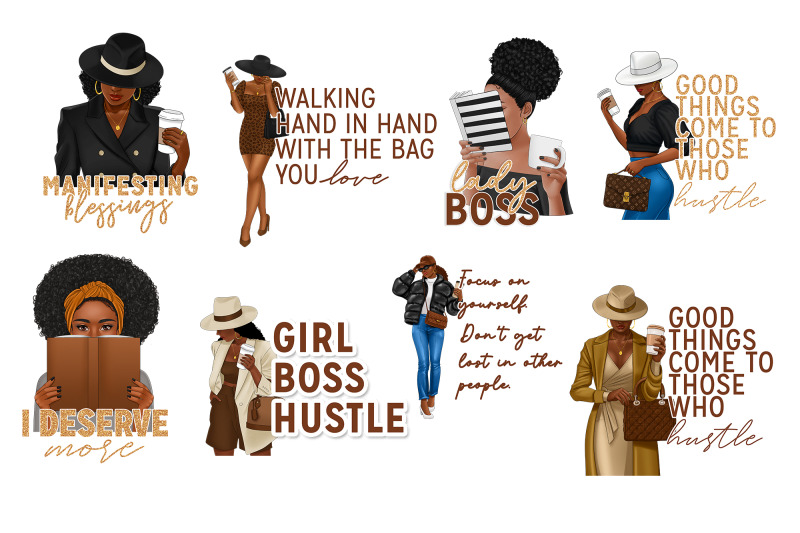 black-woman-clipart-bundle