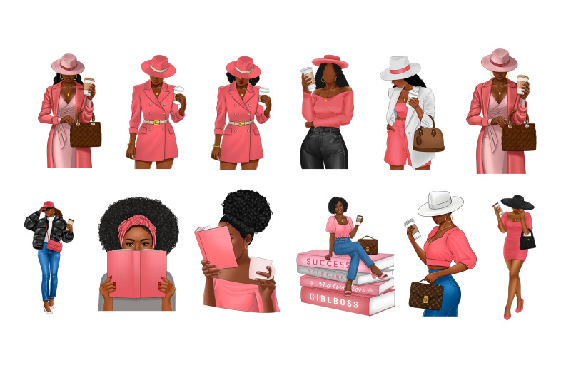 black-woman-clipart-bundle