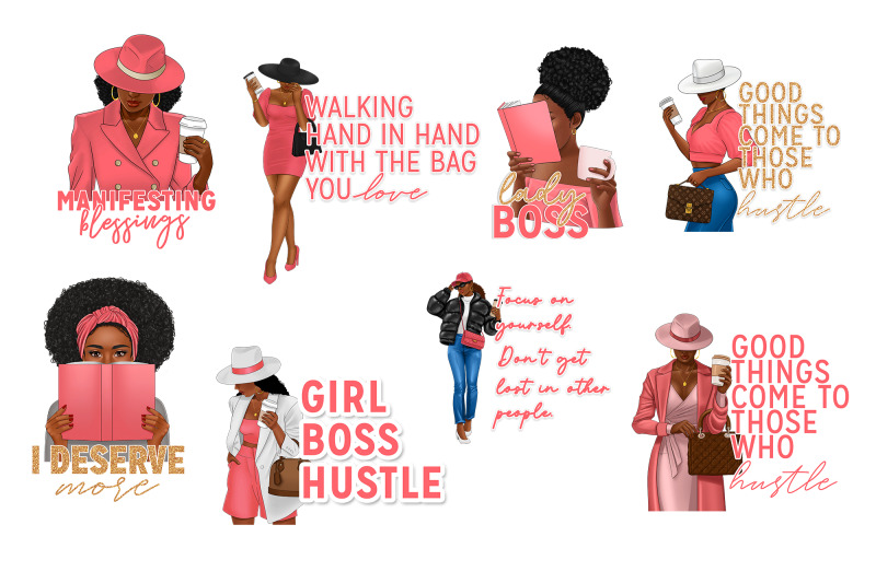 black-woman-clipart-bundle