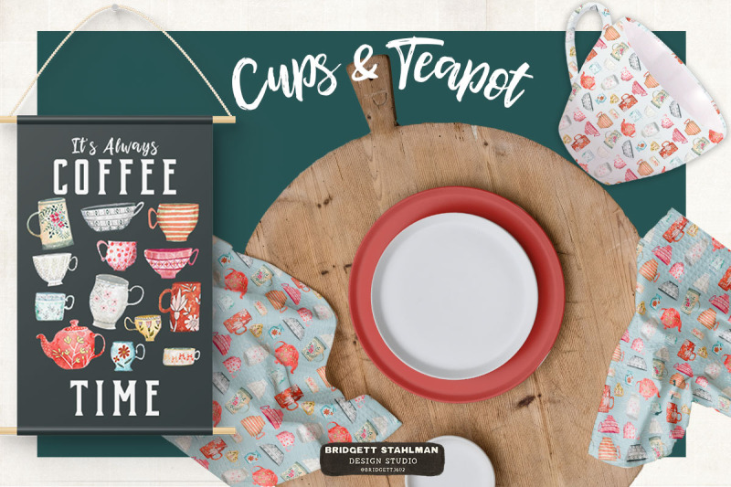 watercolor-cups-mugs-amp-teapot-illustrations
