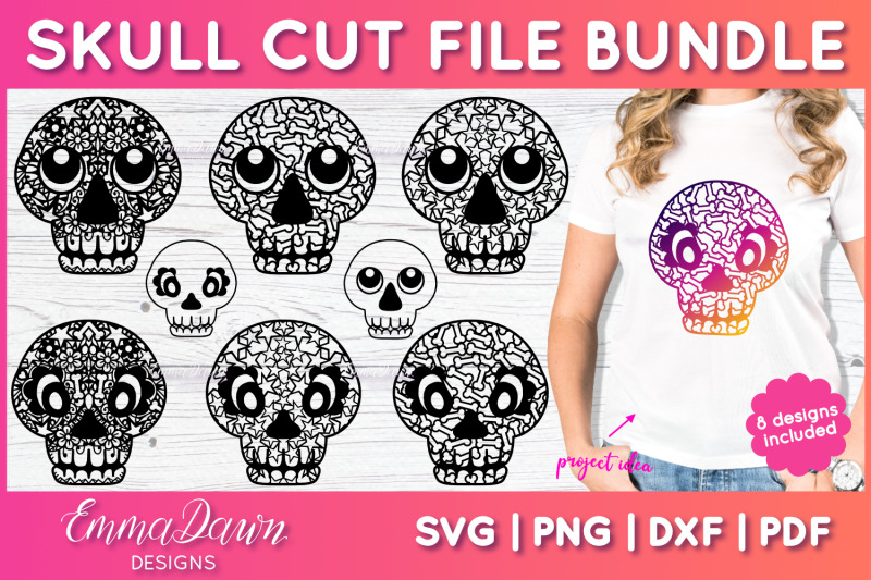 skull-svg-bundle-halloween-zentangle-cut-file
