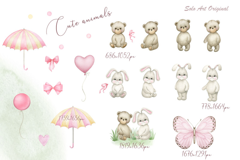teddy-bear-baby-girl-shower-bunny-rainbow-pink-floral-clipart
