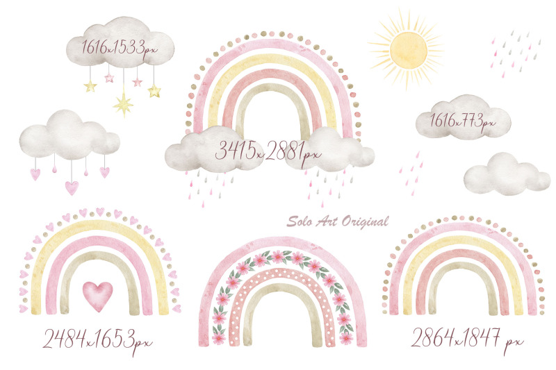 teddy-bear-baby-girl-shower-bunny-rainbow-pink-floral-clipart