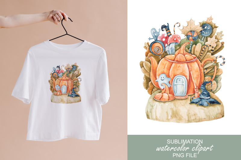 watercolor-halloween-cute-pumpkin-sublimation-clipart