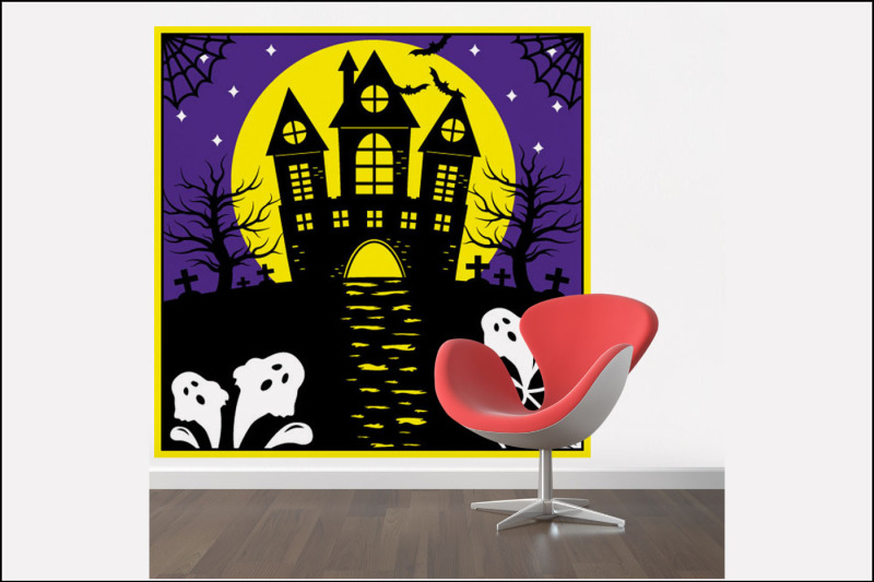 castle-with-ghosts-papercut-3d-cricut-cutting-file