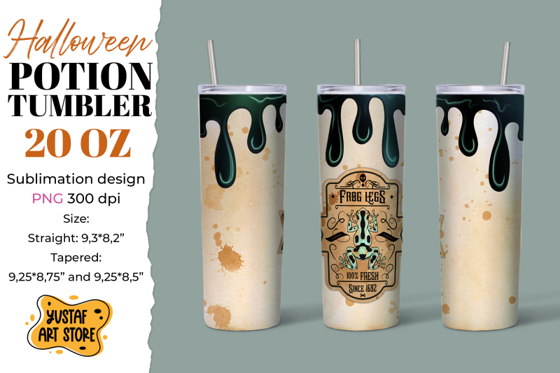 halloween-tumbler-sublimation-frog-legs-label-tumbler-20-oz