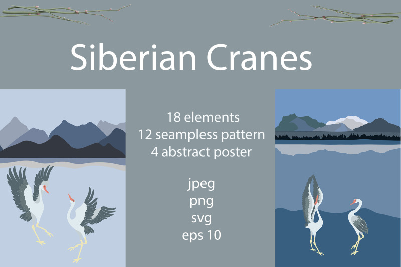 siberian-cranes-clipart