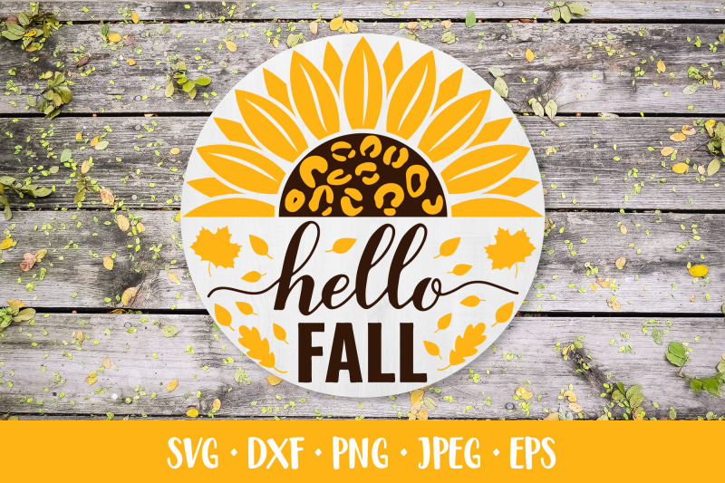 hello-fall-round-sign-svg-sunflower-leopard-autumn-decor