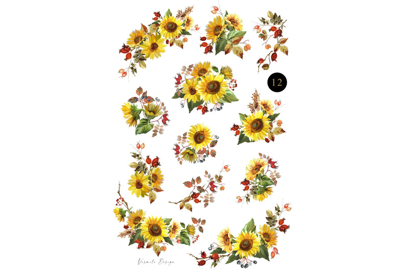 sunflowers-floral-bouquets-clipart