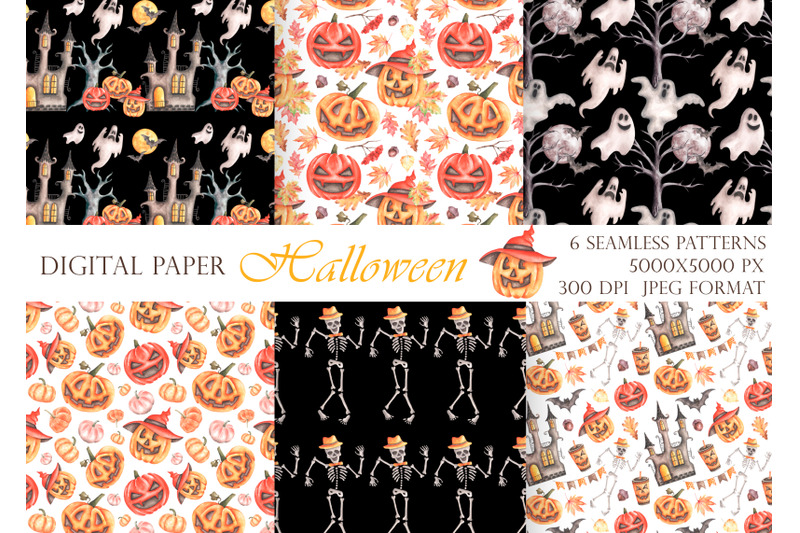 halloween-watercolor-clipart-pumpkins-scary-horror-halloween