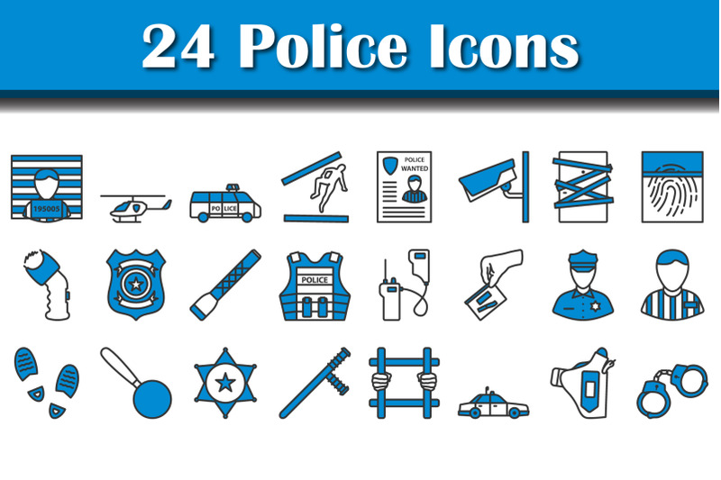 police-icon-set