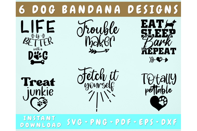 dog-bandana-svg-bundle-6-designs-dog-bandana-cut-files-for-cricut