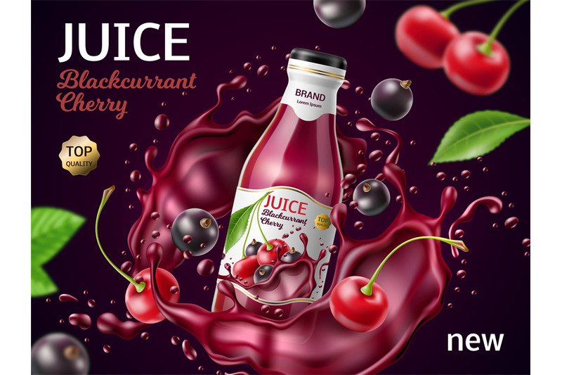 realistic-berries-juice-poster-fresh-cherry-and-blackcurrant-fruit-dr