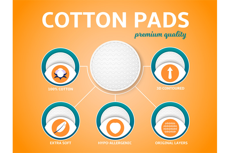 cosmetic-pads-infographic-realistic-cotton-hygienic-discs-illustrati